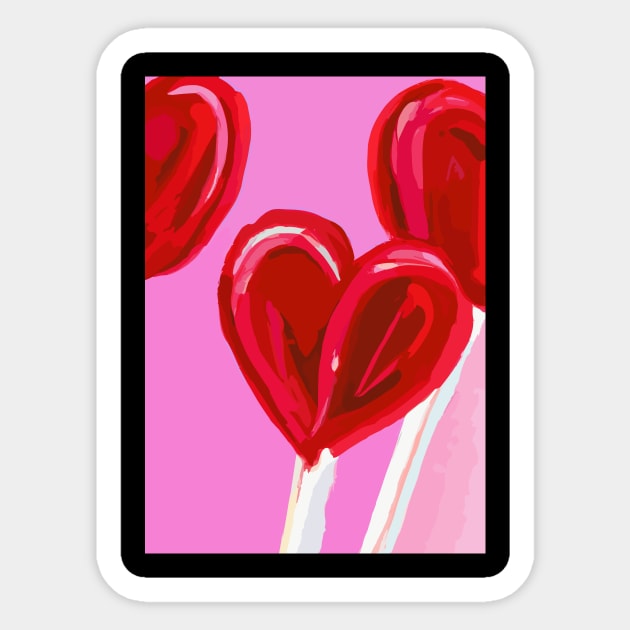 Heart Lollipop Sticker by maxcode